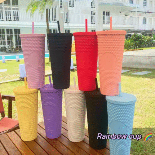 Alternative view of Reusable Matte Acrylic Tumblers with Lids and Straws - 24Oz (GU8-PTUM-002)