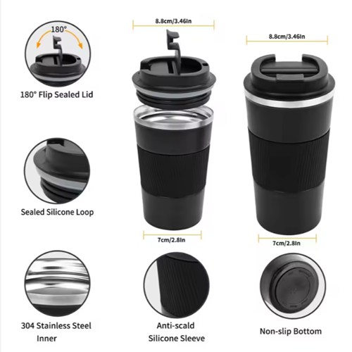 Alternative view of Stainless Steel Coffee Tumbler (304)  SKU: GU8-SSTUM-004