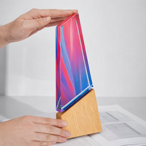 Alternative view of Crystal Glass Plaque [SKU: GU8-CPL-002]