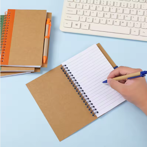 Alternative view of B6/A5 Personalized Spiral Notebook with Pen [GU8-NOT-001]